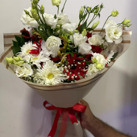  Antalya Çiçekçiler Şık Gerbera Lisyantus Buket
