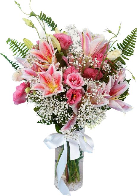  Antalya Flower Order Pink Lilies Lilies in Vase