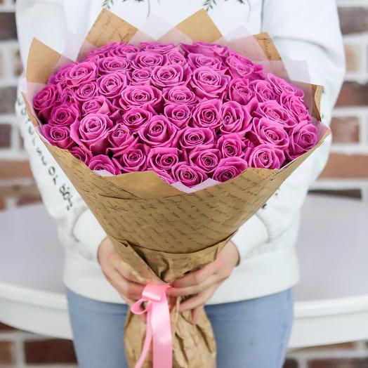  Antalya Florist Pink Roses Bouquet 51 Pieces 