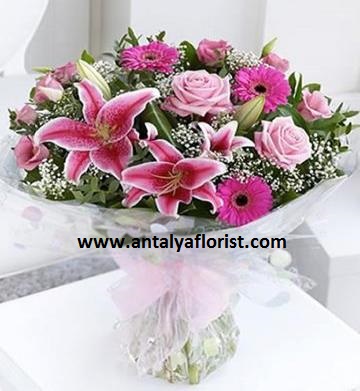 Antalya Florist Lily Gerbera Rose Bouquet