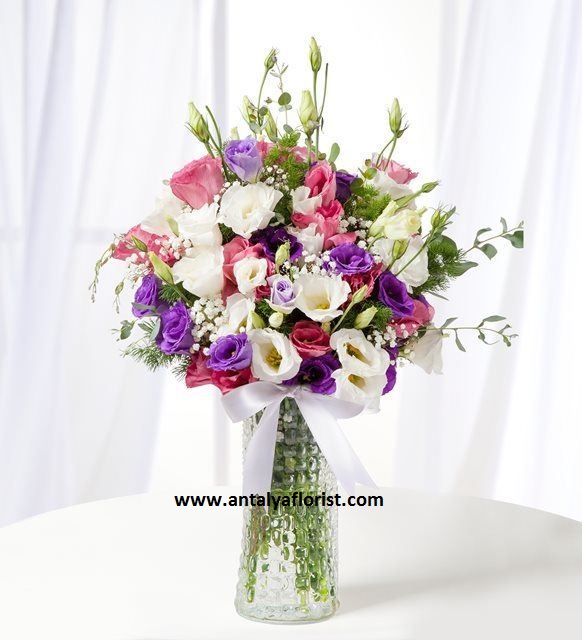 Antalya Florist Lisianthus Vase