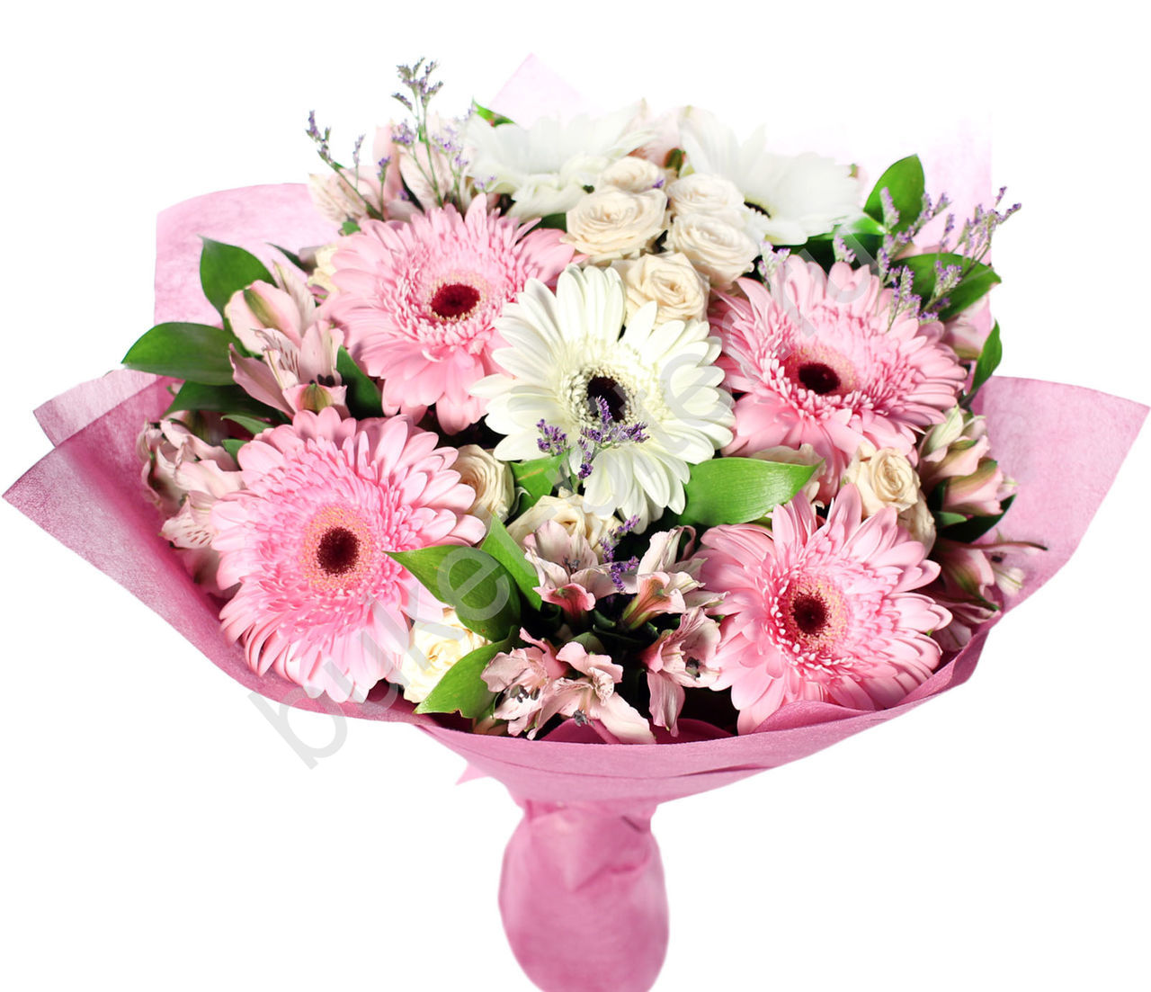  Antalya Çiçek Gönder Buket Pembe &  Beyaz Celbera